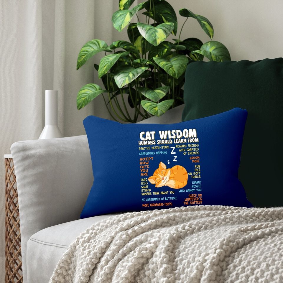 Cat Wisdom Human Should Learn From Lumbar Pillow