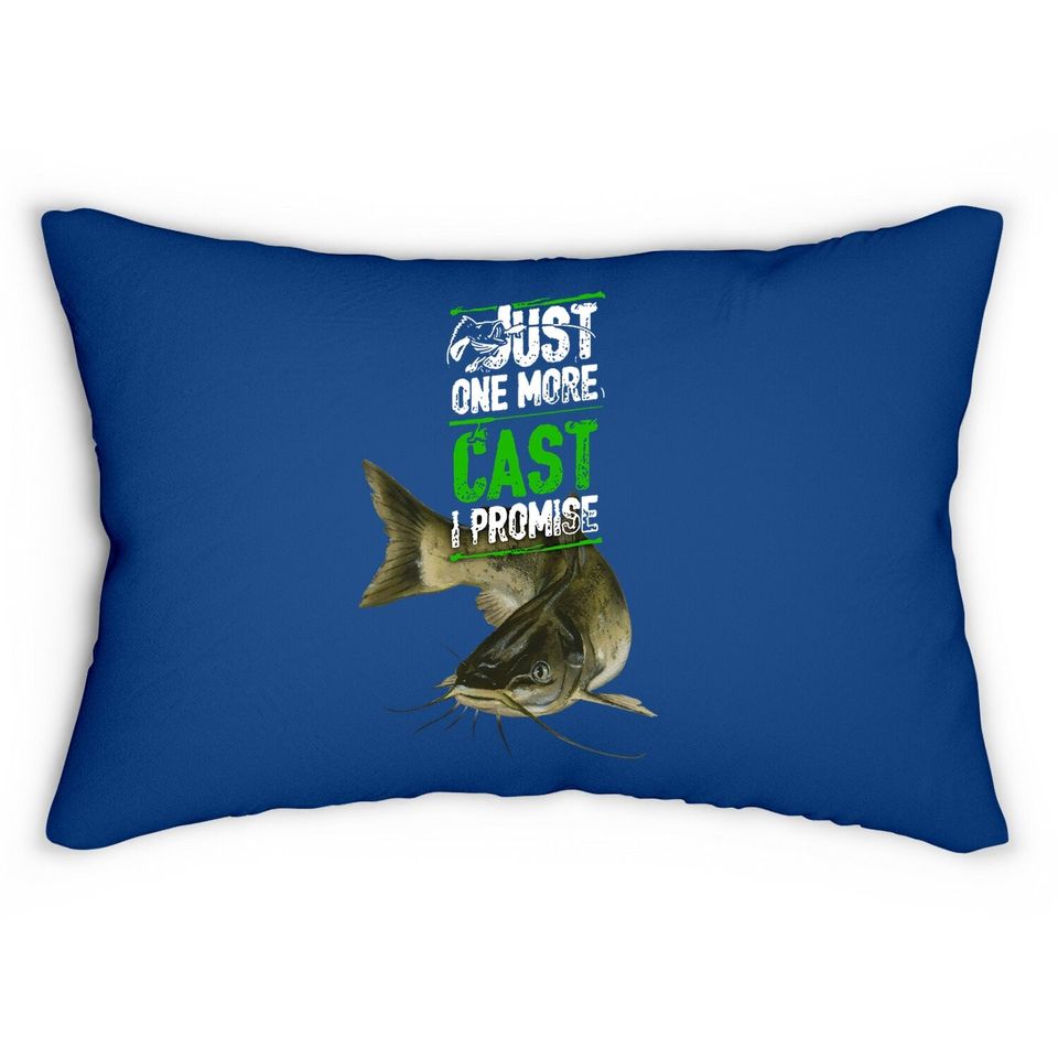 Fishing Just One More Cats I Promise Lumbar Pillow