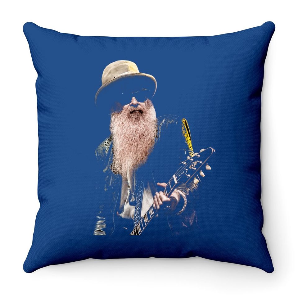  Billy F Gibbons Of Zz Top Live Vi Throw Pillow