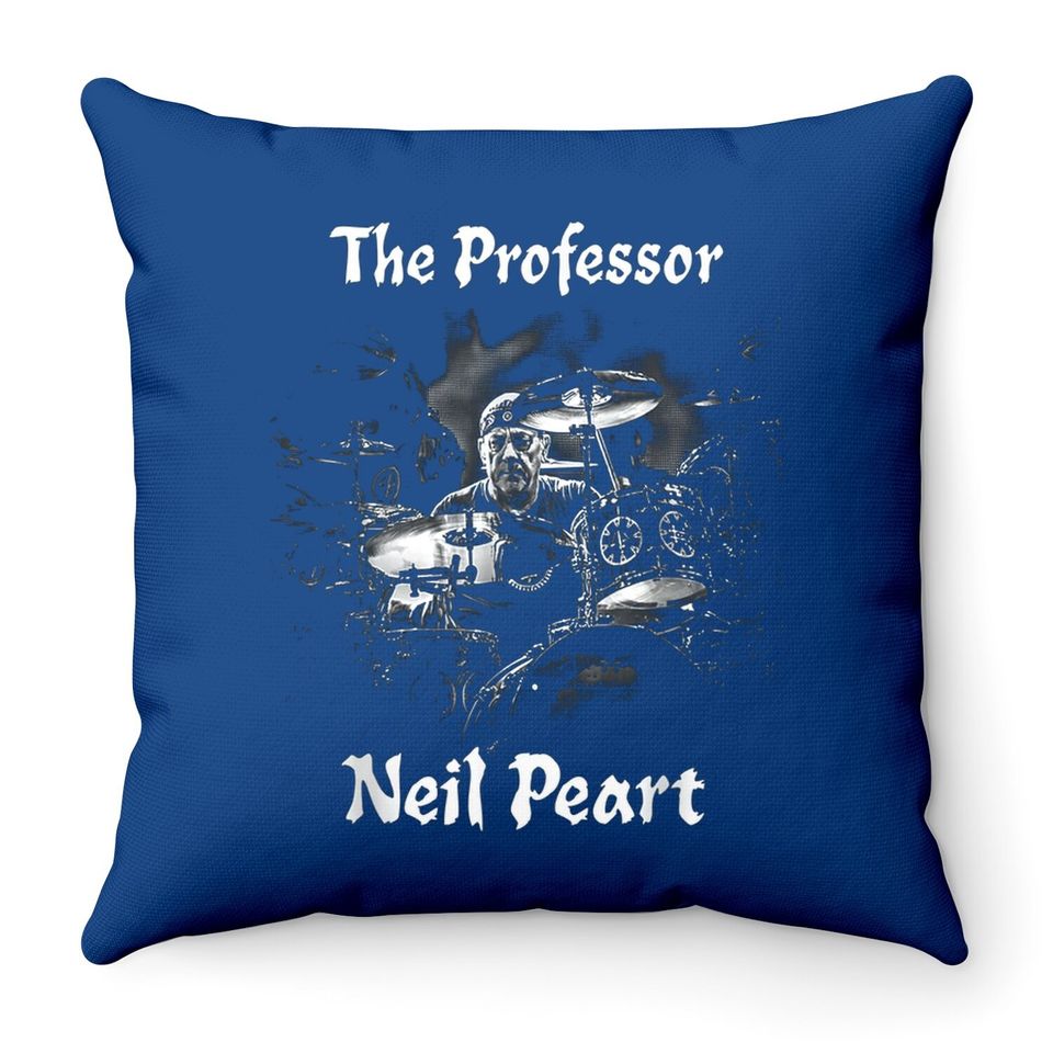 Neil Peart The Drumming Professor-rush Drummer Throw Pillow