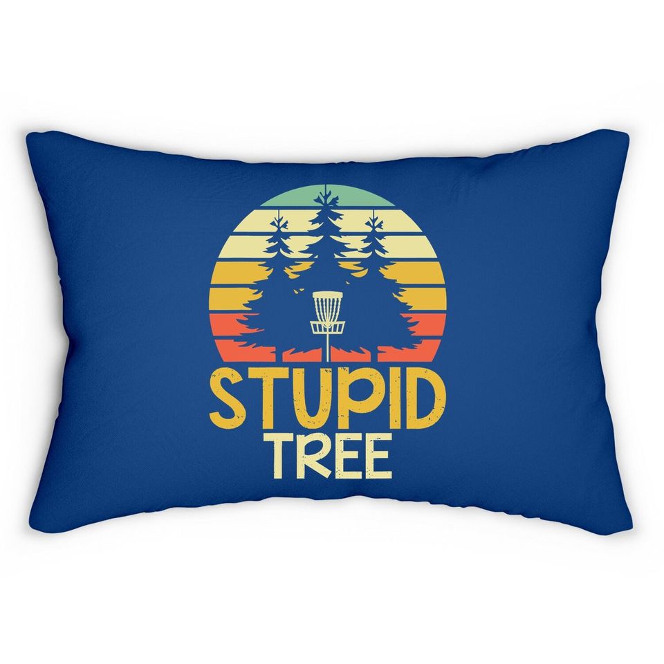 Funny Frisbee Golf Stupid Tree Disc Golf Lumbar Pillow