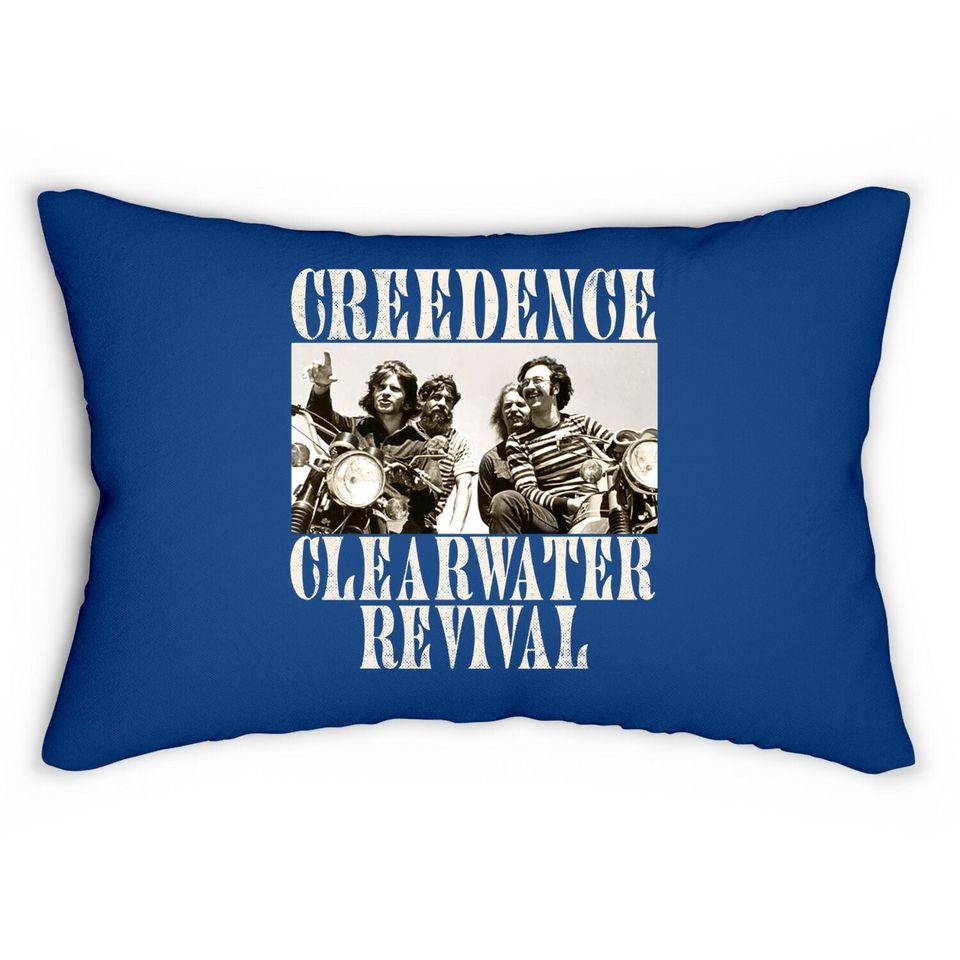 Creedence Clearwater Revival American Rock Band Bikes Photo Adult Short Sleeve Lumbar Pillow Graphic Lumbar Pillow