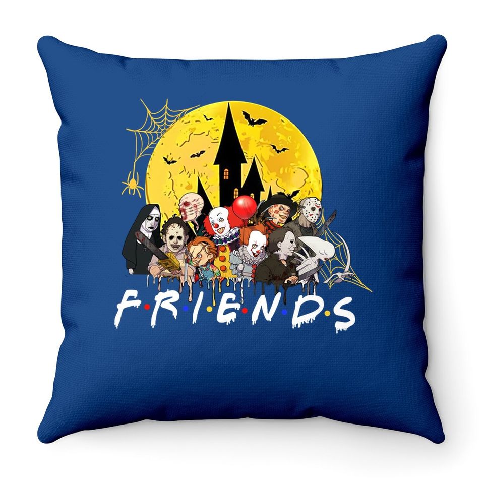 Horror Movie Friends Halloween 2021 Throw Pillow