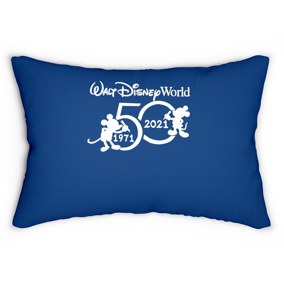Walt Disneyworld 50th Anniversary 1971-2021 Lumbar Pillow