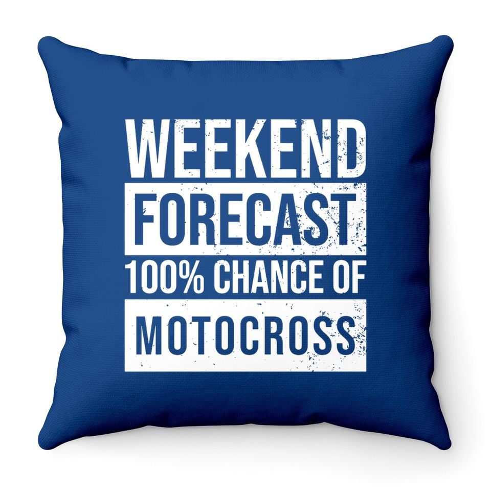 Motocross Racer Gift Motocross Forecast Throw Pillow