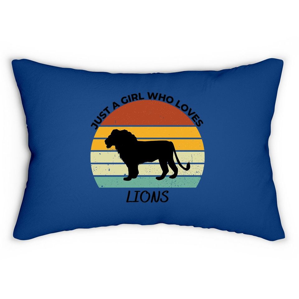 Just A Girl Who Loves Lions Classic Lumbar Pillow
