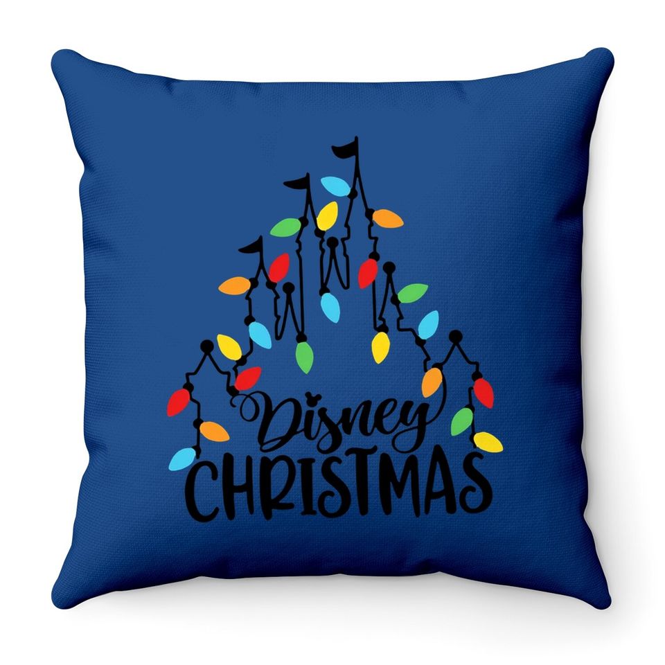 Christmas Disney Christmas Castle Family Matching Throw Pillow