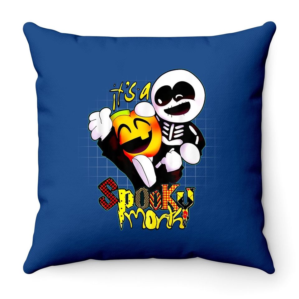 It's A Spooky Month Sand Pump Throw Pillow