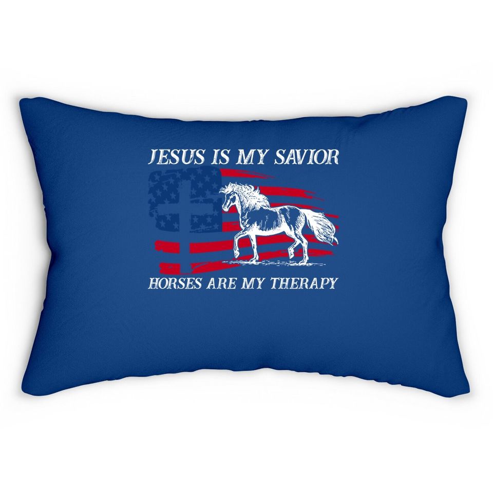 Horses Are My Therapy Classic Lumbar Pillow