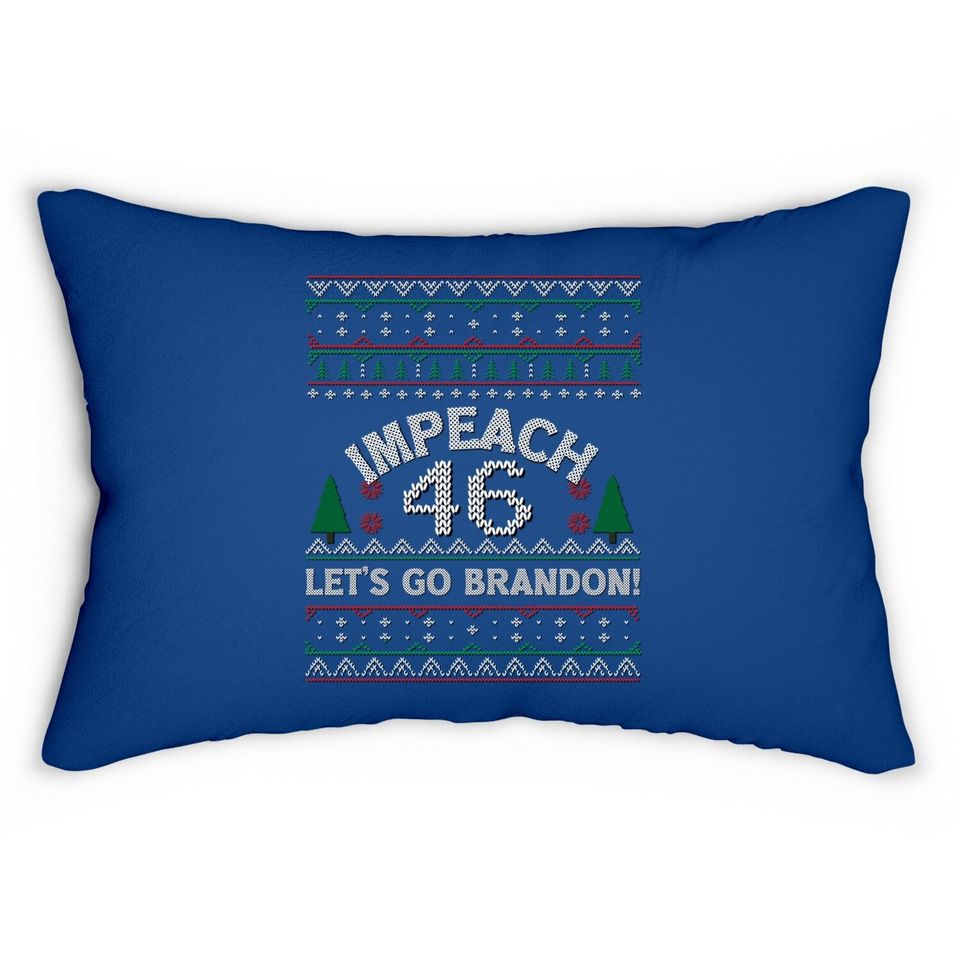 Let's Go Brandon Ugly Christmas Sweater Lumbar Pillow