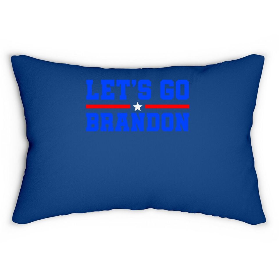 Let's Go Brandon Conservative Usa Flag Lumbar Pillow
