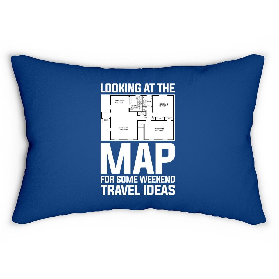 Looking At The Map For Some Weekend Travel Ideas Lumbar Pillow