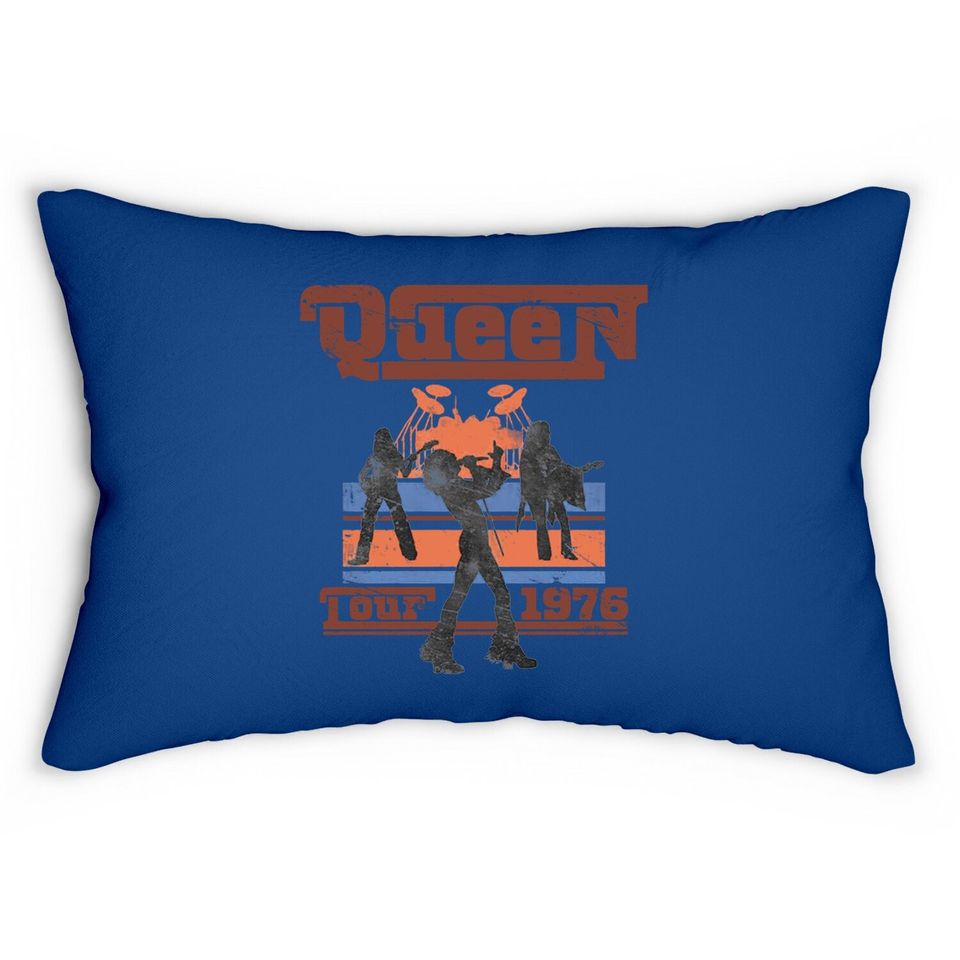 Queen 1976 Tour Silhouettes Lumbar Pillow