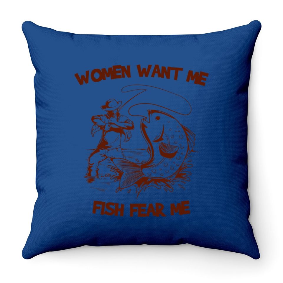 Wants Me Fish Fear Me Throw Pillow