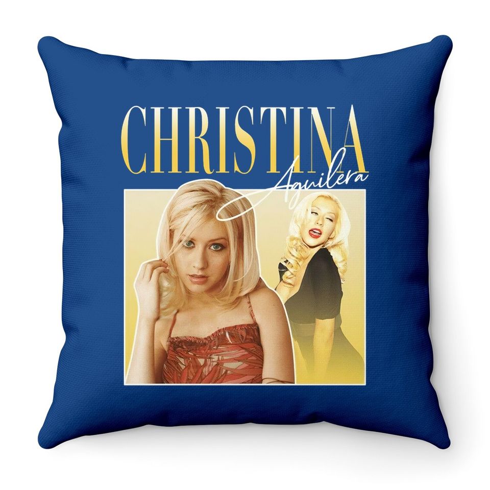 Christina Aguilera Vintage Throw Pillow