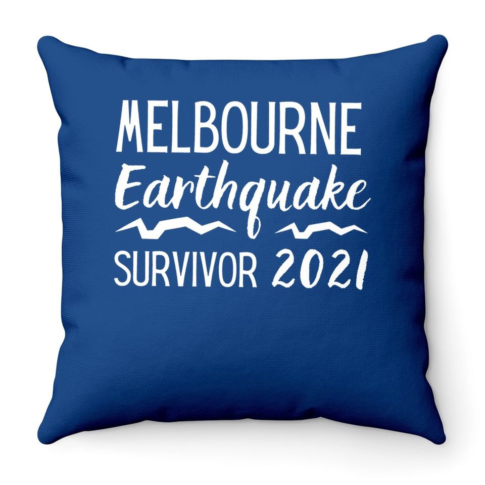 Melbourne Earthquake Throw Pillow
