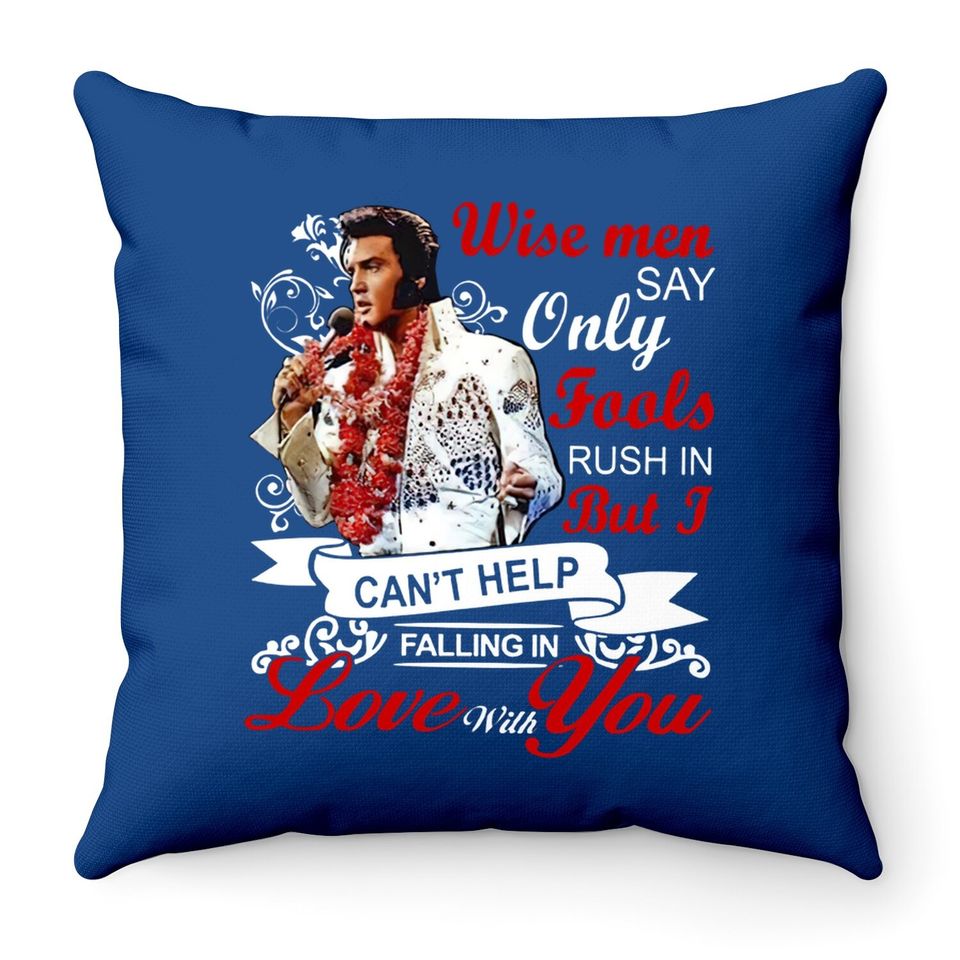 Elvis Presley Falling In  love With You Throw Pillow
