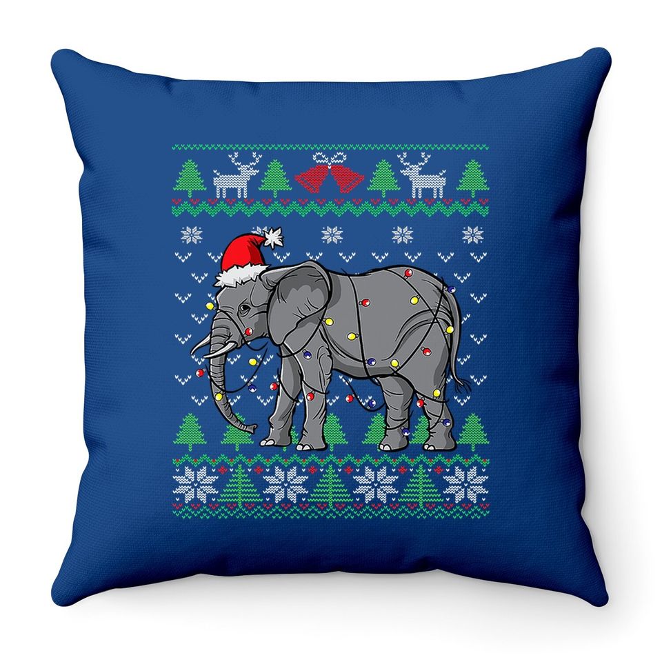 Elephant Ugly Christmas Elephant Classic Throw Pillow