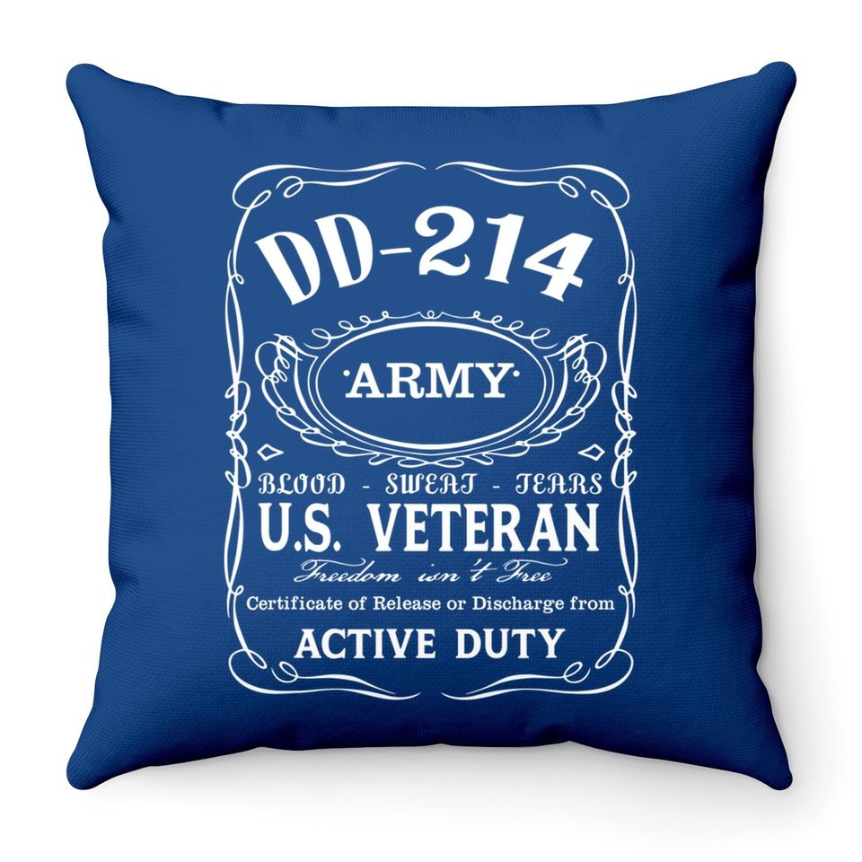 Army Veteran Dd-214 Throw Pillow