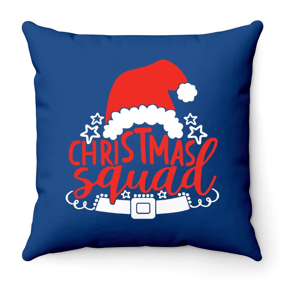 Christmas Squad Santa Christmas Throw Pillow