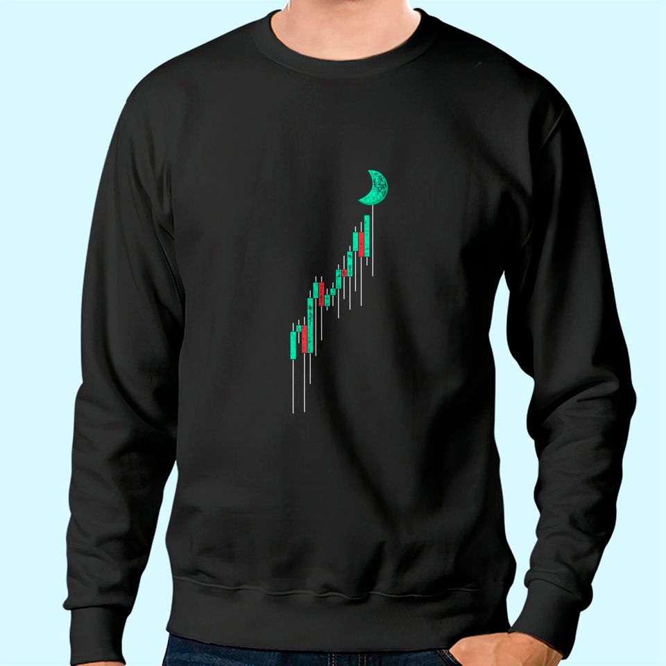 Crypto Trading Hodl Vintage Stock Chart To The Moon Sweatshirt