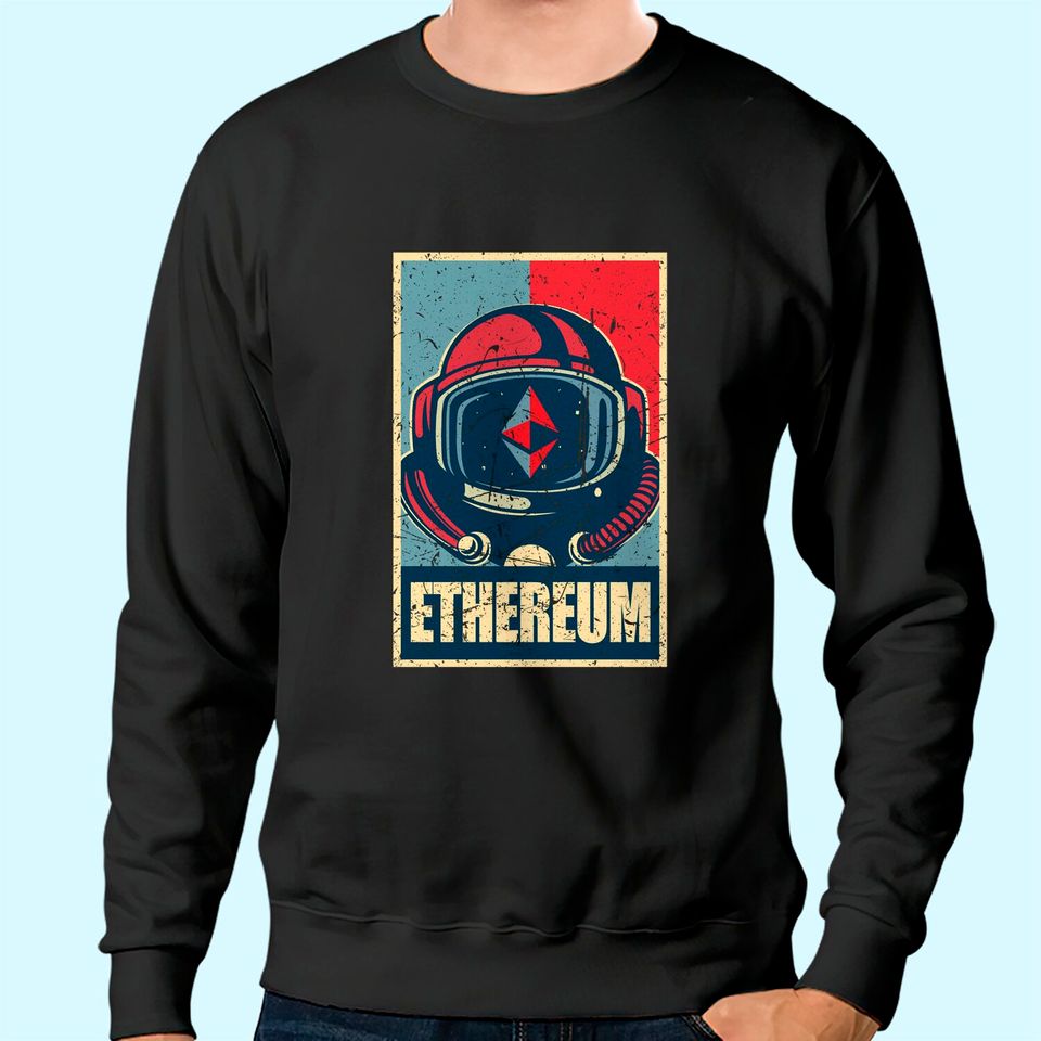 Retro Vintage Ethereum Sweatshirt Clothing ETH Men Women Kids Sweatshirt