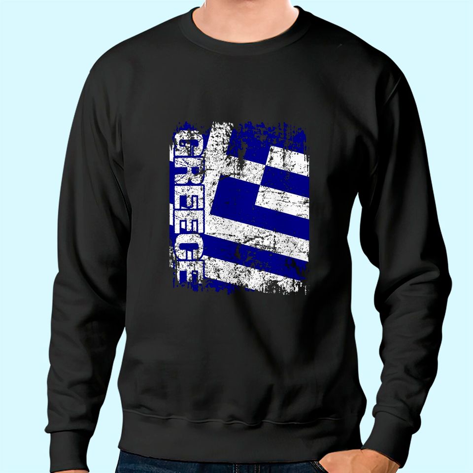 GREECE Flag Vintage Distressed GREECE Sweatshirt