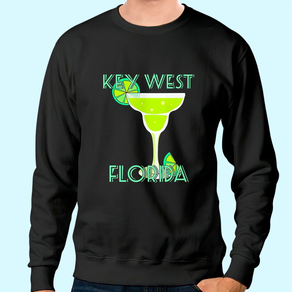 Key West Florida Margarita Cocktail with Lime Premium Sweatshirt