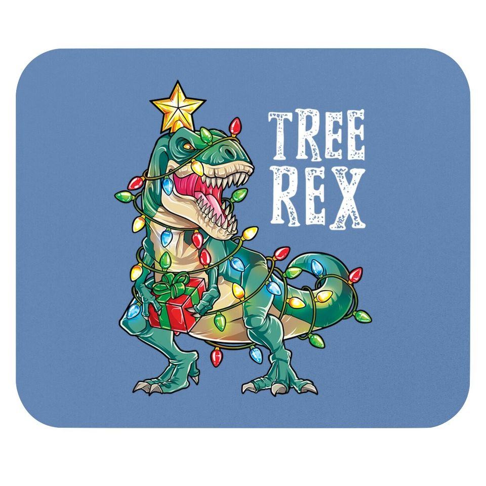 Christmas Dinosaur Tree Rex Pajamas Mouse Pads