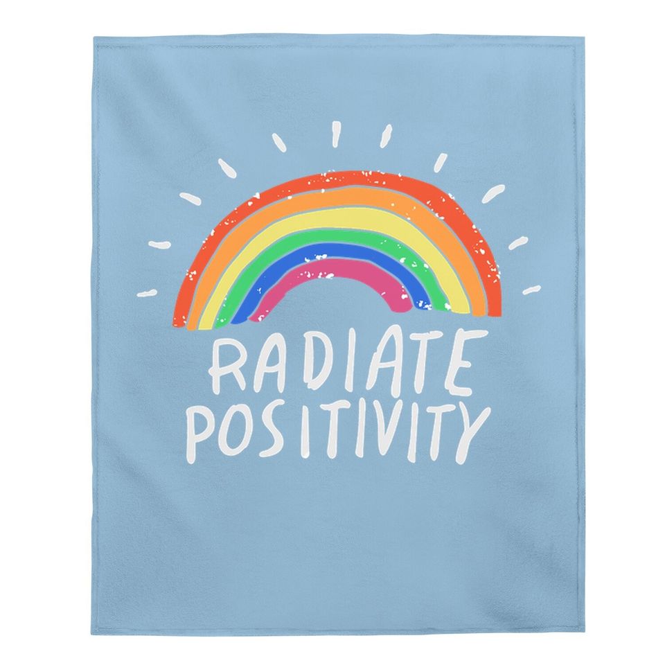 Rainbow Pride Baby Blanket Radiate Positivity Baby Blanket Pridefest Cute Graphic Baby Blanket Summer Casual Tops