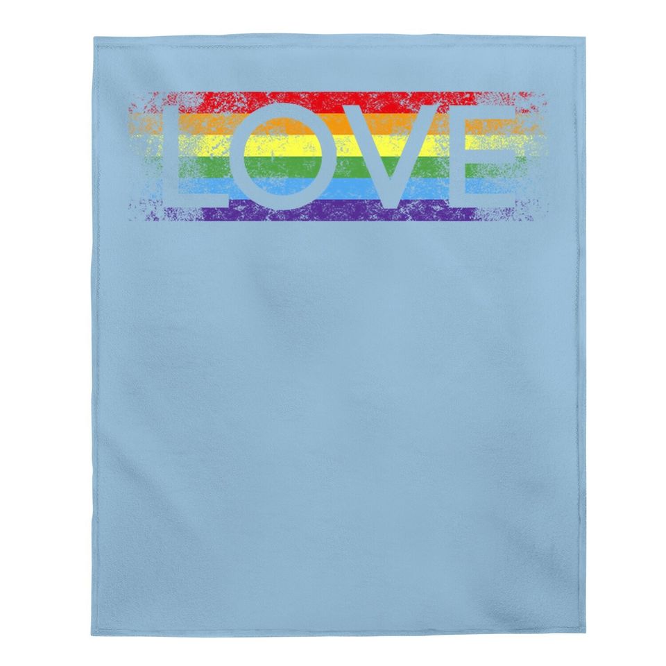 Gay Pride Rainbow Love Baby Blanket