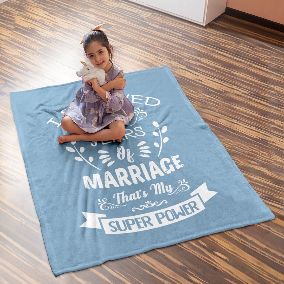 I Survived 25 Years Of Marriage Wedding Gift - Husband Wife Baby Blanket