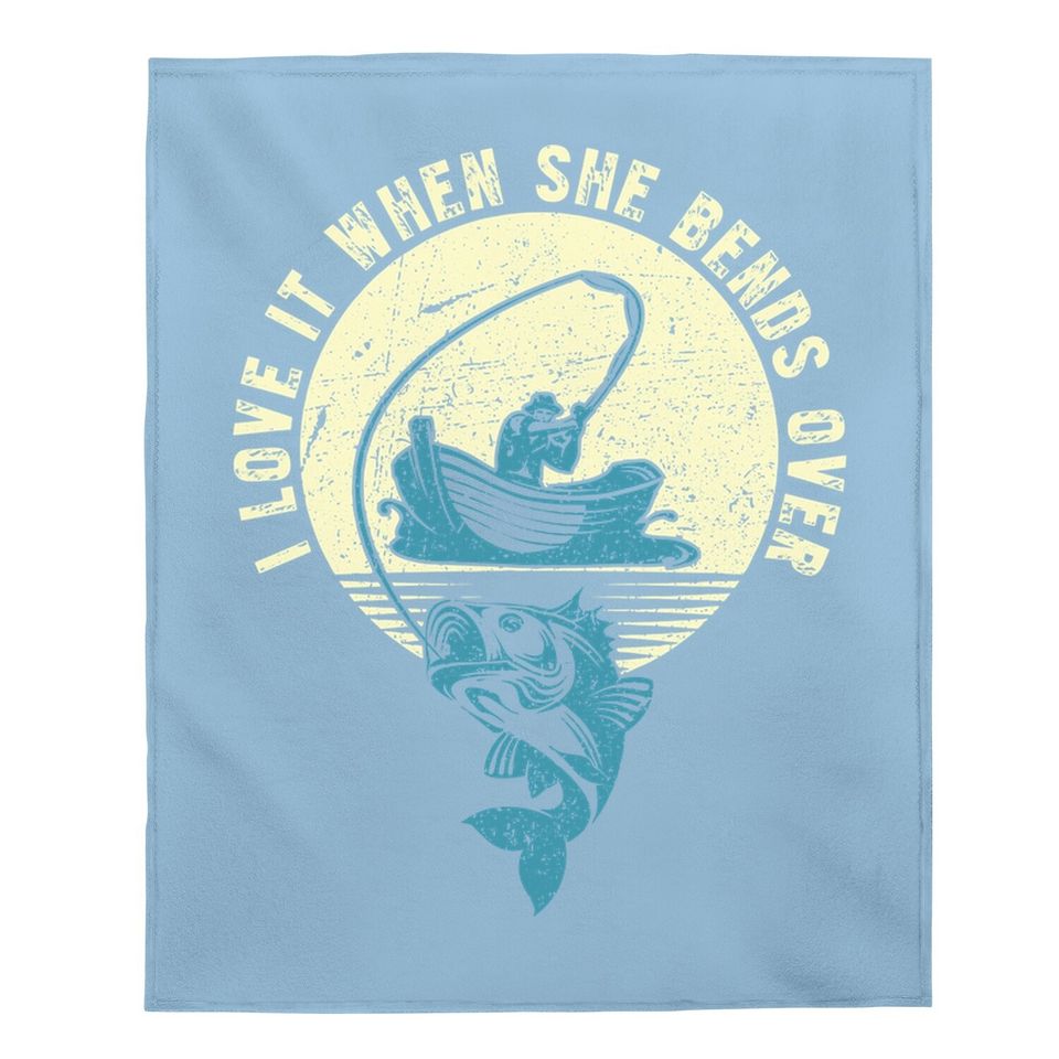 Funny Fishing Quote Gift Funny Fishing Baby Blanket