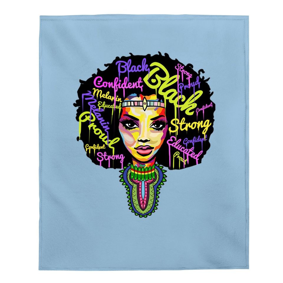 Strong African Queen Baby Blanket For - Proud Black History Baby Blanket
