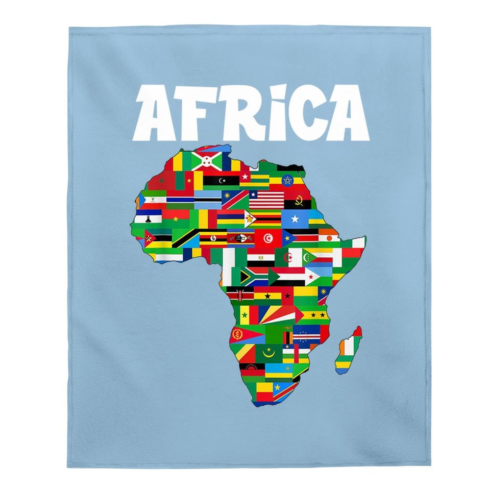 Africa Baby Blanket Proud African Country Flags Continent Love