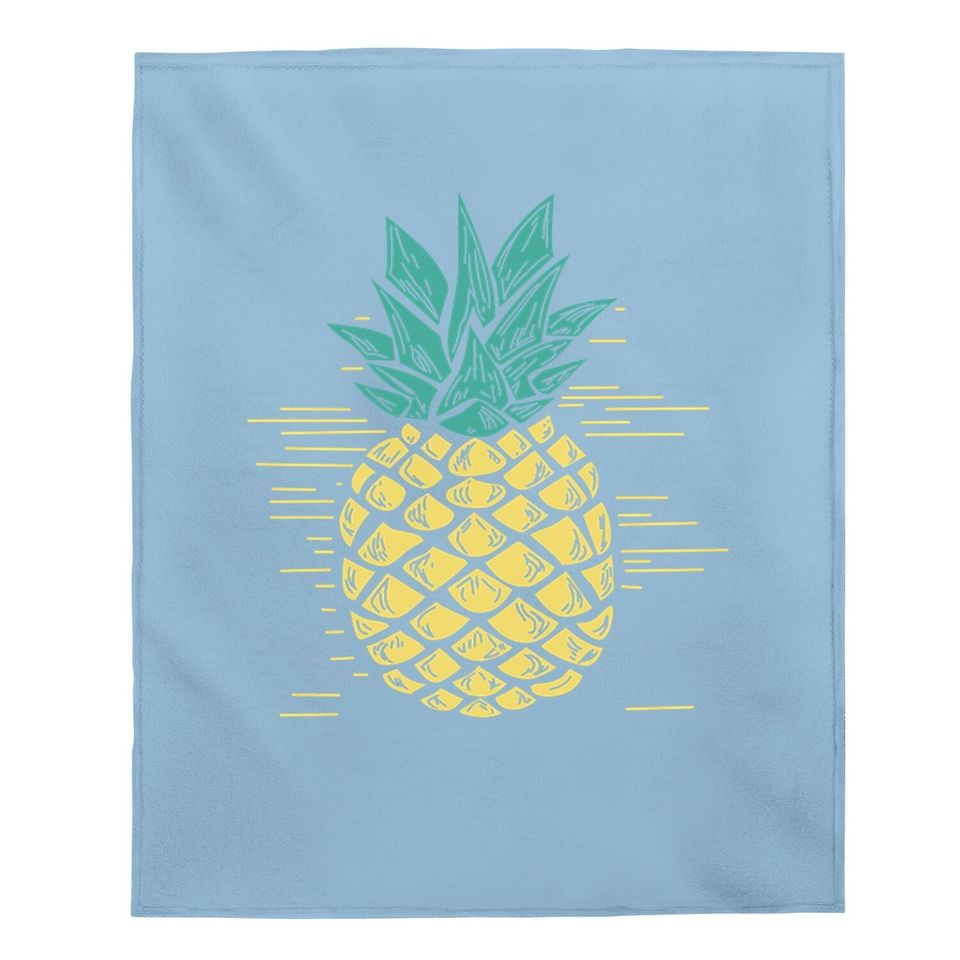 Dutut Pineapple Printed Funny Baby Blanket Summer Fruits Lover Casual Short Sleeve Tops Blouse