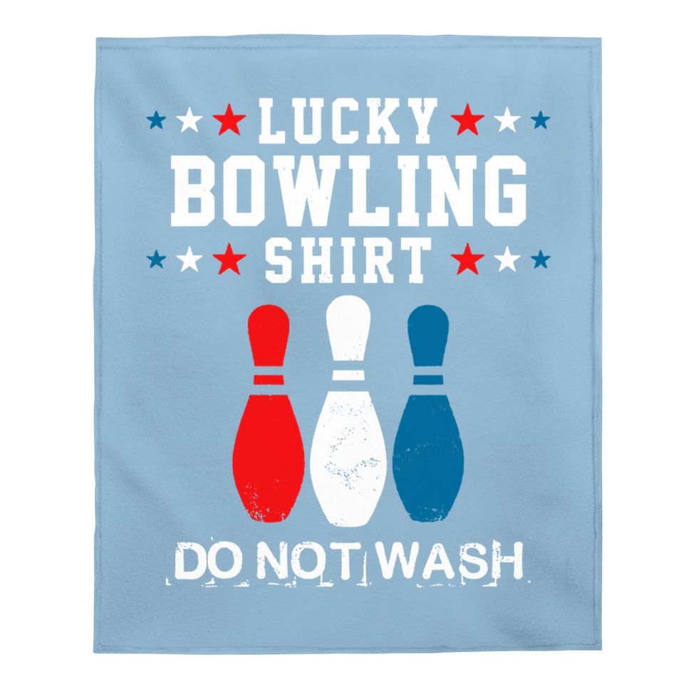 Lucky Bowling Gift Baby Blanket For Husband Dad Or Boys