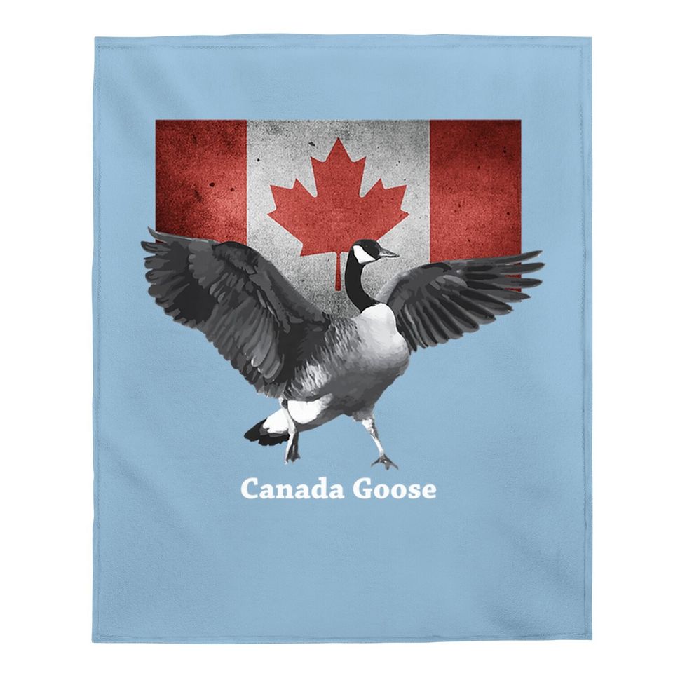 Proud Canadian Flag Canada Goose Baby Blanket