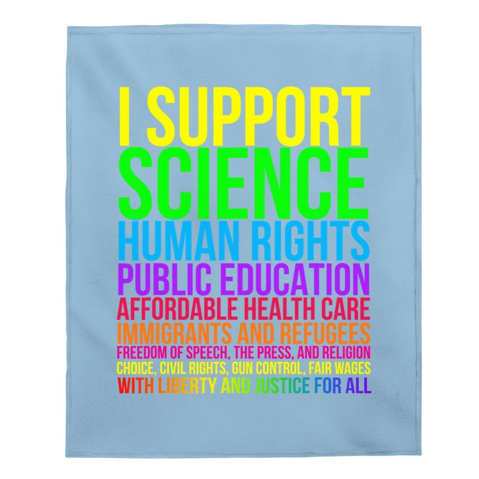 Science Human Rights Education Health Care Freedom Message Baby Blanket