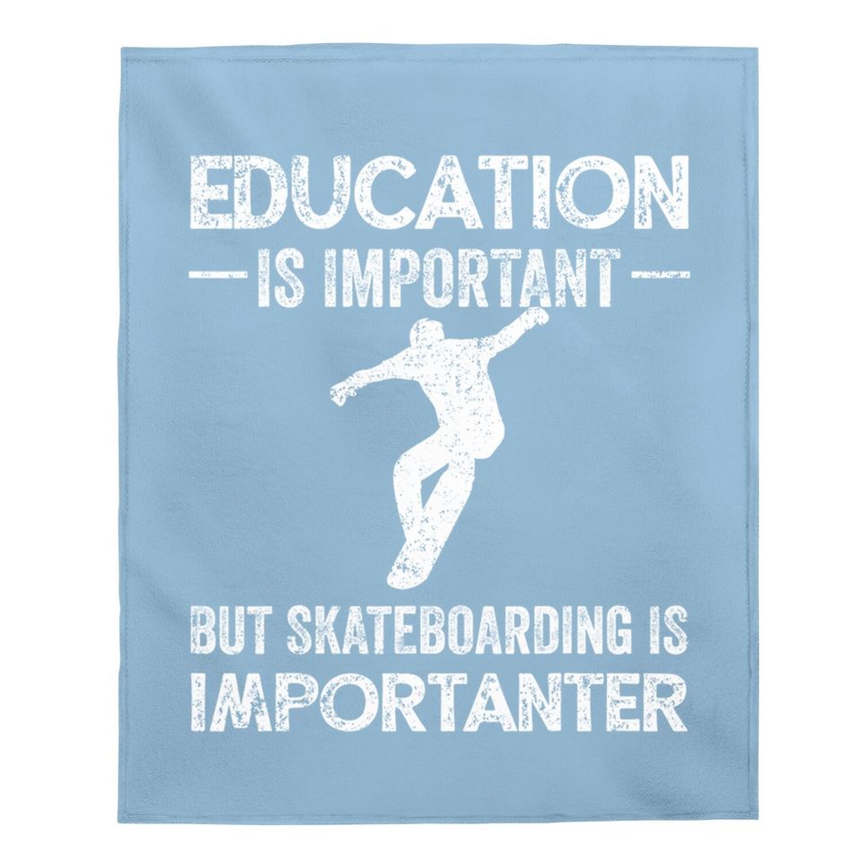 Skateboarding Skateboard Gift For Skateboarder Vintage Gift Baby Blanket