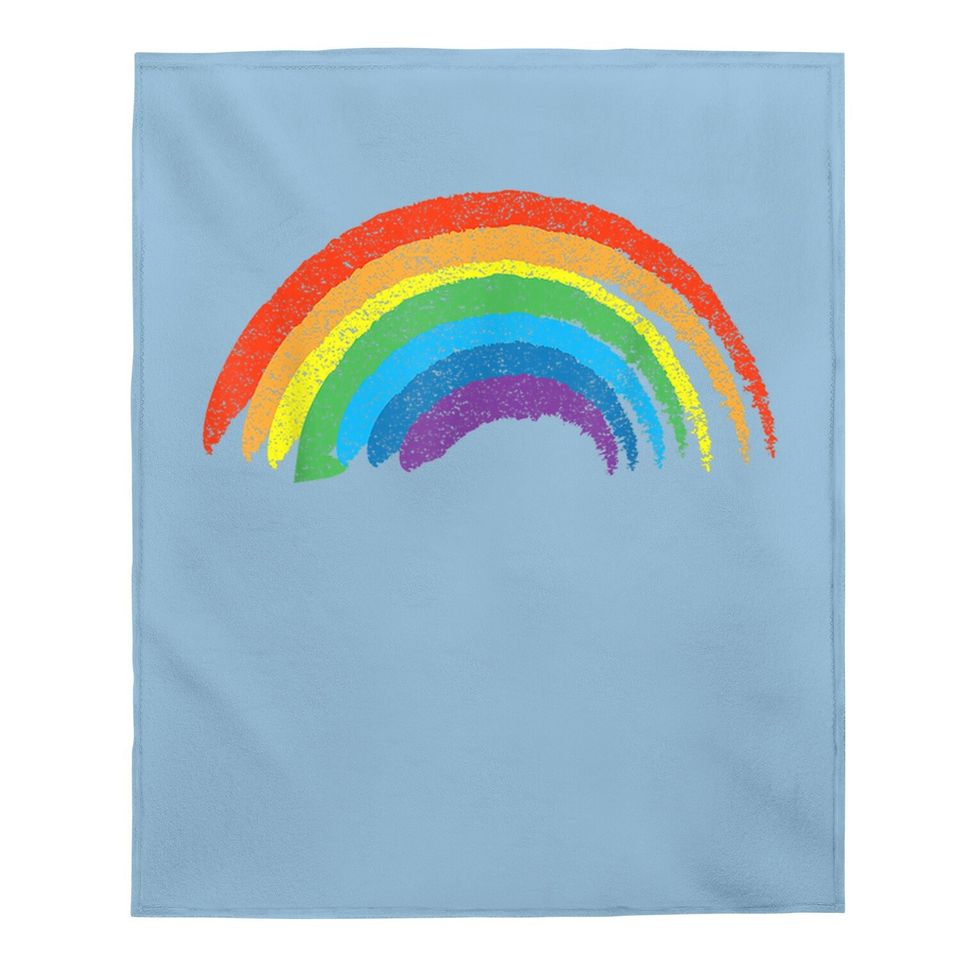 Vintage Retro Rainbow Baby Blanket - Classic Distressed Design
