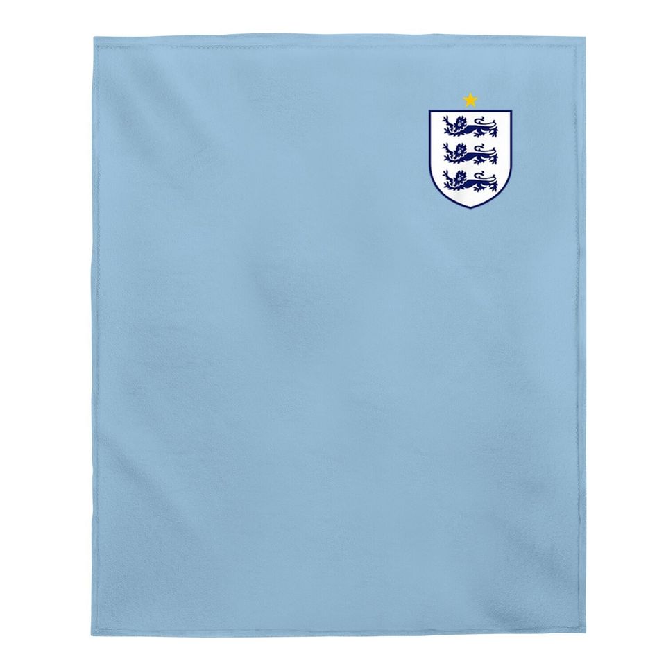 England Three Heraldic Lions Crest Football Baby Blanket
