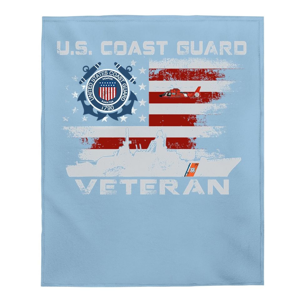 Us Coast Guard Veteran Baby Blanket Vintage Veteran Flag Baby Blanket Baby Blanket