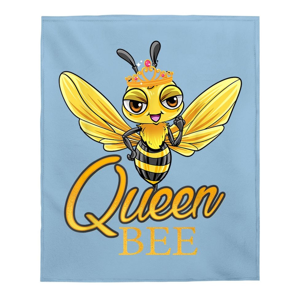 Queen Bee Crown Cute Honey Bee Hive Gift Beekeeping Baby Blanket