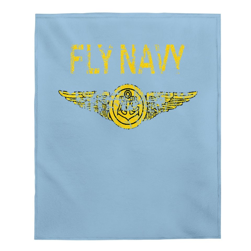 U.s Navy Original Fly Navy Baby Blanket