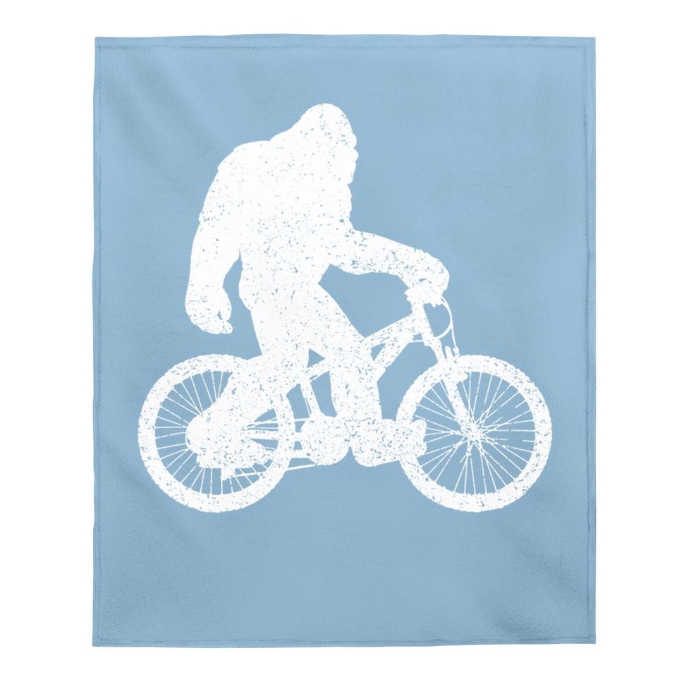 Mountain Bike Bigfoot Mtb Biking Cycling Biker Gift Baby Blanket