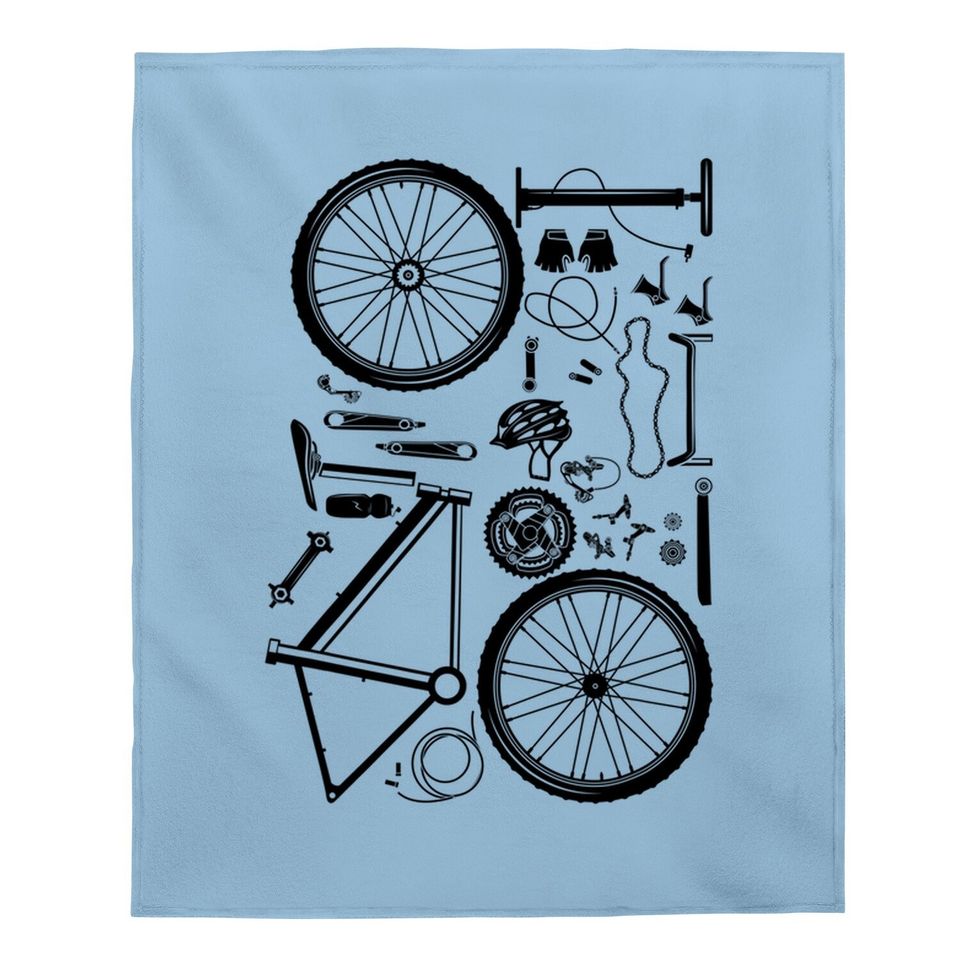 Bike Parts - Downhill Rider Mountainbike Mtb Cycling Baby Blanket