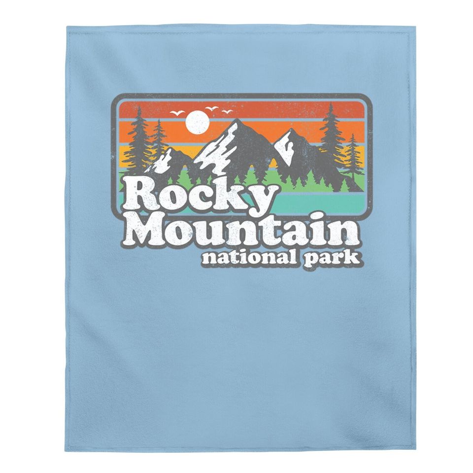 Rocky Mountain National Park Colorado Hiking Camping Gift Baby Blanket