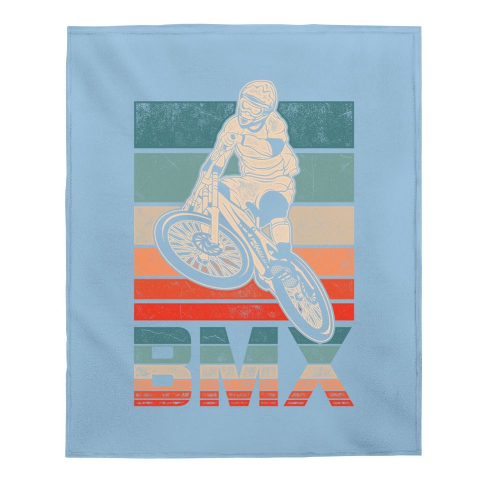 Bmx Vintage Bike Fans Gift Boys Youth Bike Bmx Baby Blanket