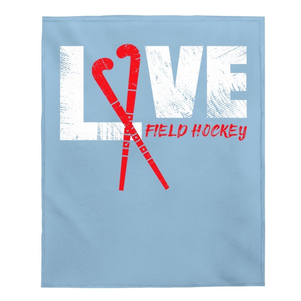 Love Field Hockey Gift Field Hockey Player Gift Baby Blanket